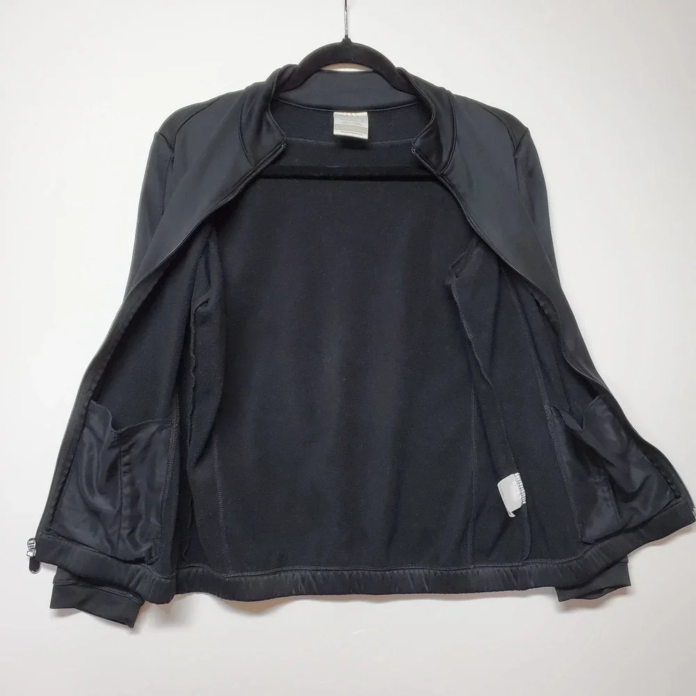 Vintage Therma- Fit Track Unisex Jacket Womens Sz M Black‎ 4 Pockets Nike Swoosh